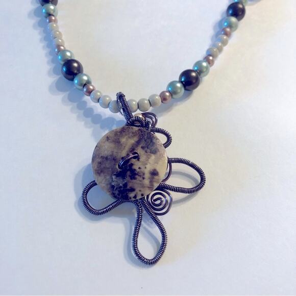 Artesian Jewelry Boho Handcrafted Necklace Hippie Statement Witchy Whimsygoth - Picture 2 of 7